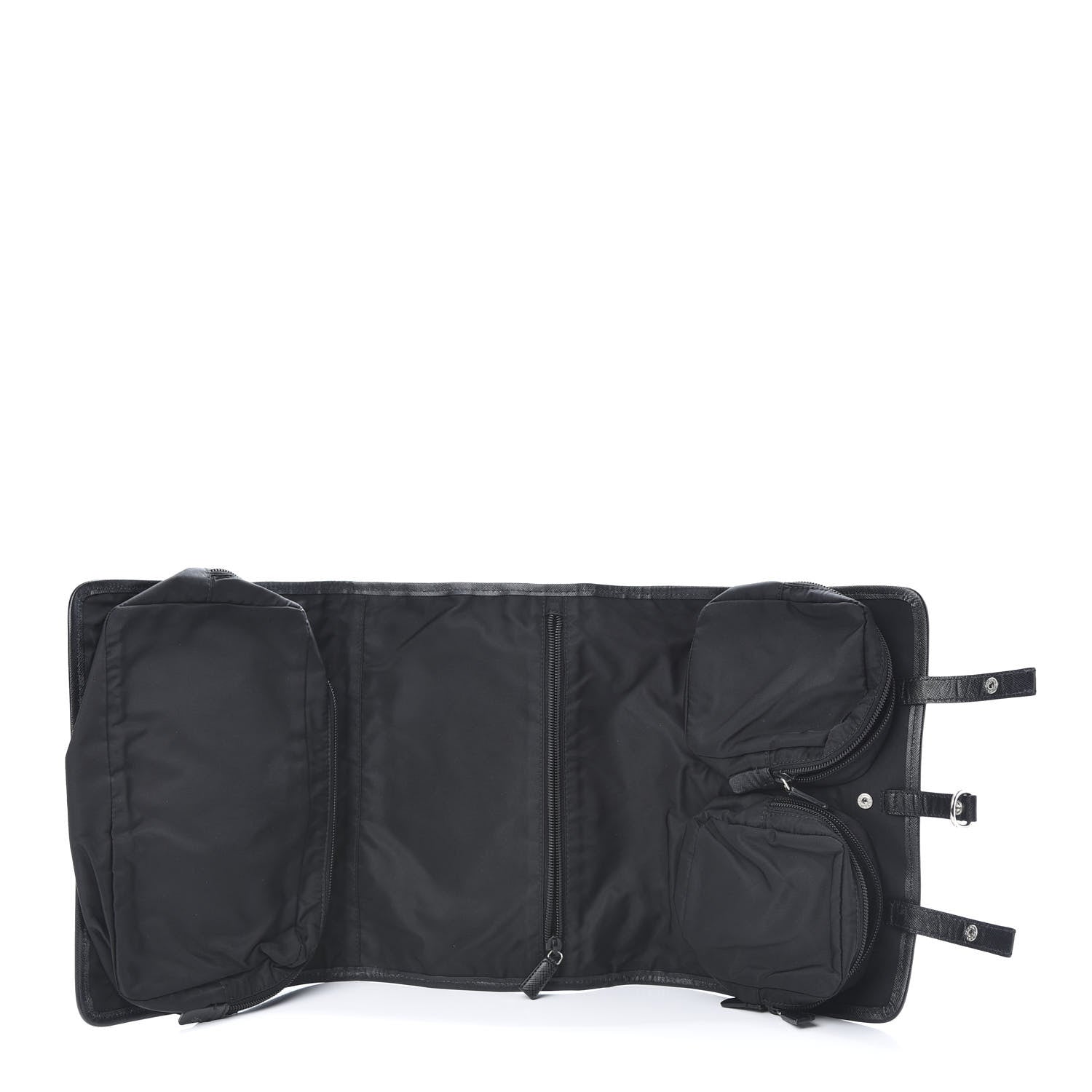 Prada Nylon Tessuto Saffiano Travel Pouch Black 5 of 10