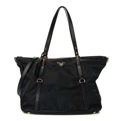 Prada Tessuto Nylon Saffiano Tote Black 1 of 8