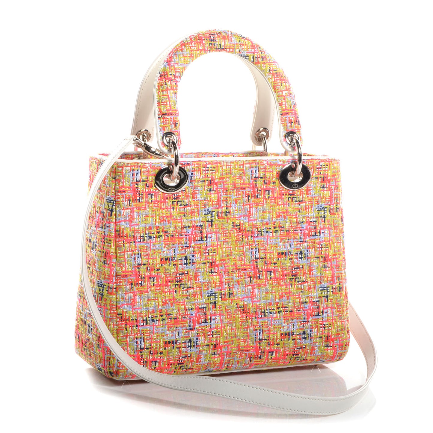 Lambskin Embroidered Medium Lady Dior Multicolor