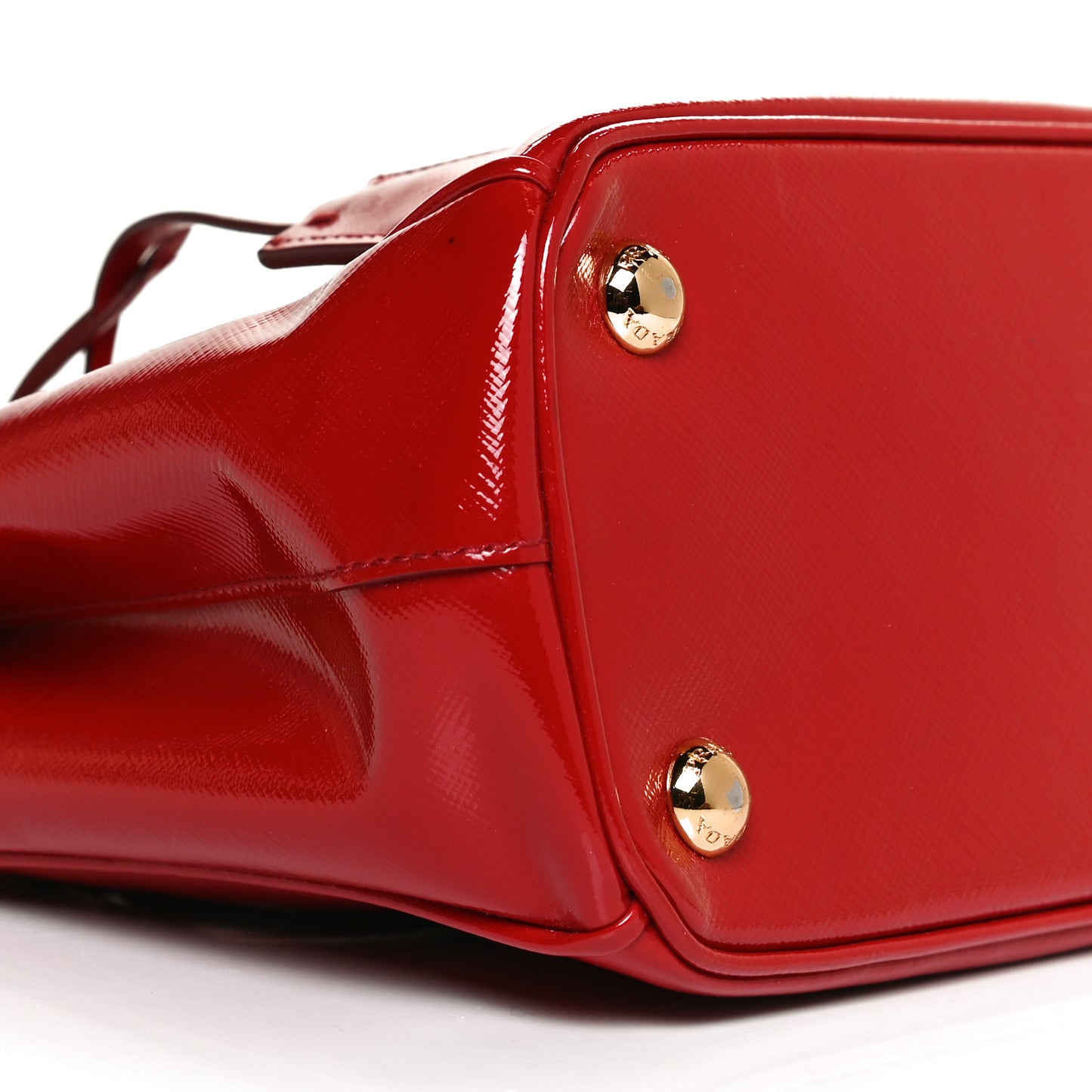 Saffiano Vernice Mini Galleria Double Zip Tote Rosso