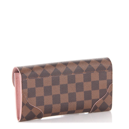 Louis Vuitton Damier Ebene Caissa Wallet Rose Ballerine 3 of 7