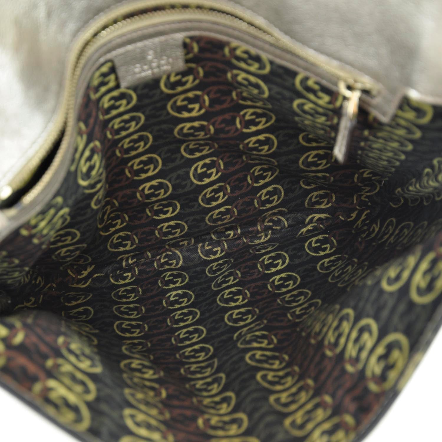 Gucci Leather Britt Tassel Shoulder Bag Metallic 7 of 9