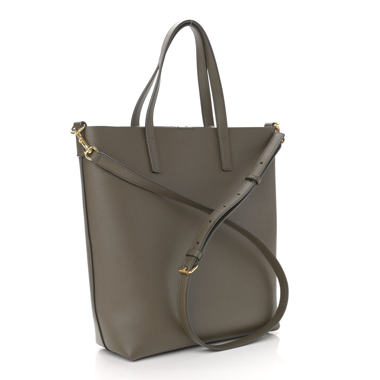 Saint Laurent Calfskin Toy Shopping Tote Olive 3 of 9
