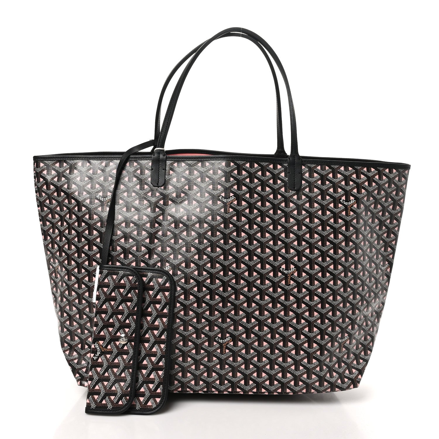 Goyard Goyardine Saint Louis Claire Voie GM Black Pink 2 of 11