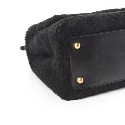 Chanel Shearling Lambskin Medium Coco Handle Flap Black 8 of 13