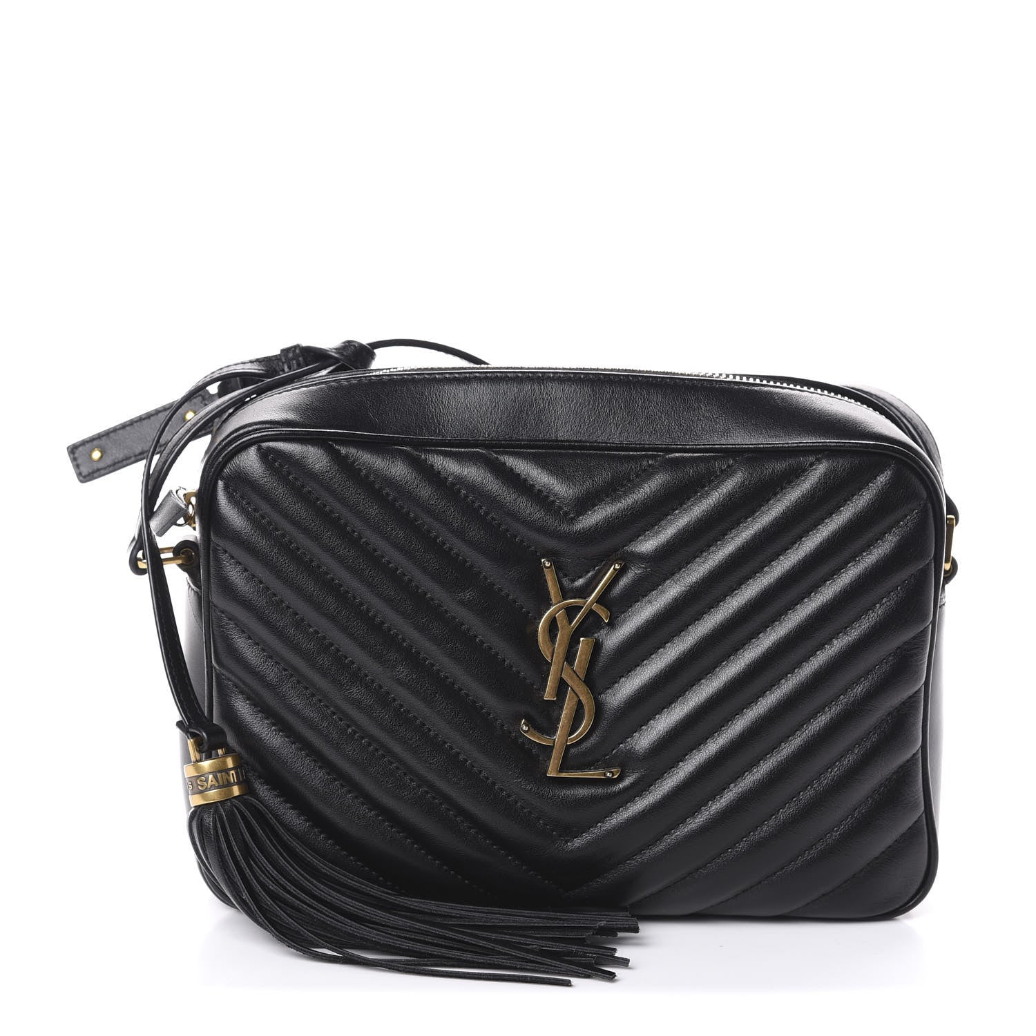 Saint Laurent Calfskin Matelasse Monogram Lou Camera Bag Black 1 of 10