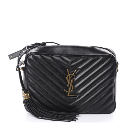 Saint Laurent Calfskin Matelasse Monogram Lou Camera Bag Black 1 of 10