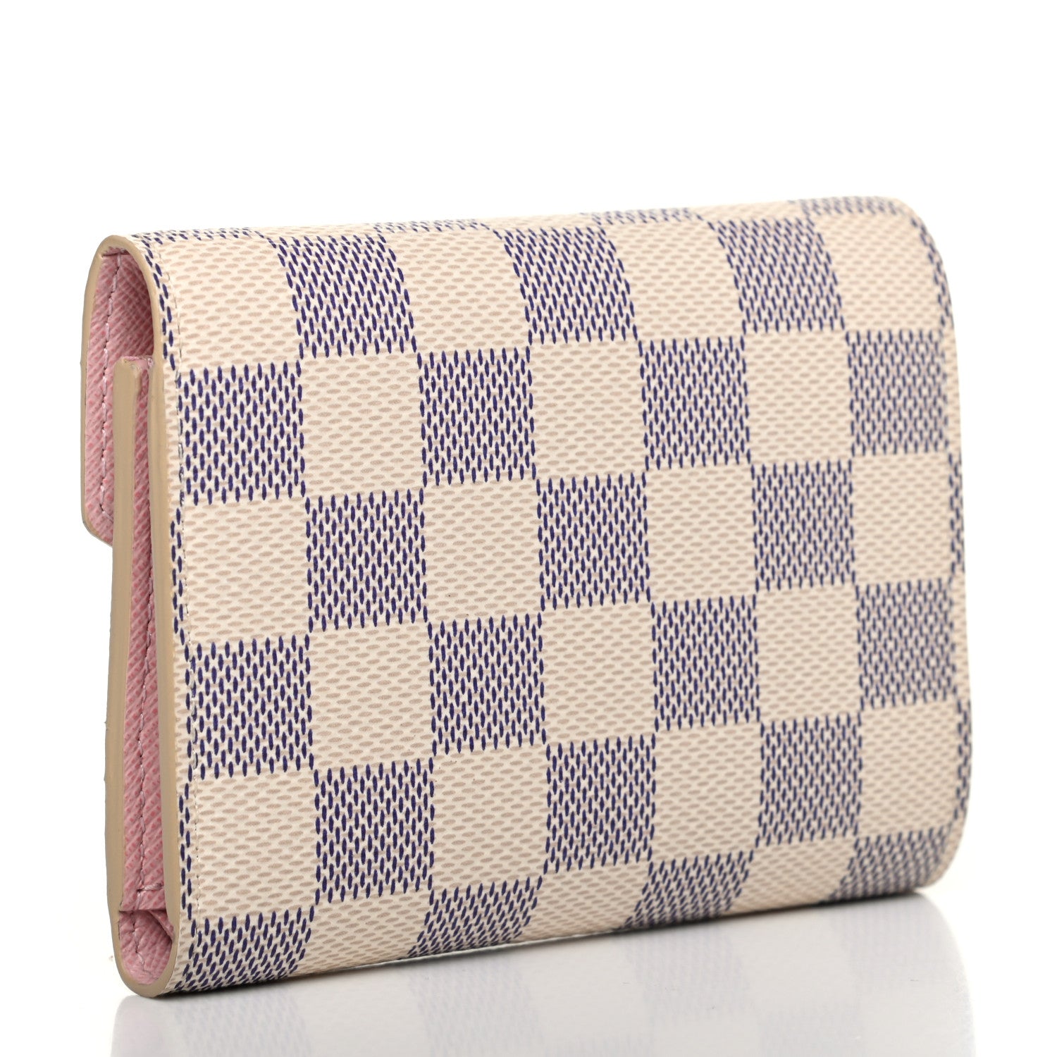 Louis Vuitton Damier Azur Victorine Wallet Rose Ballerine 3 of 8