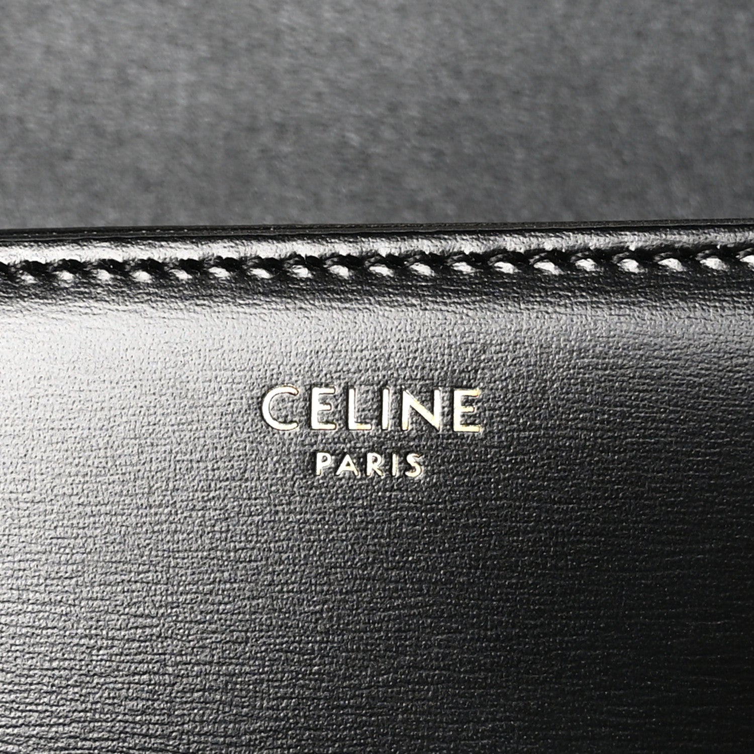 Celine Shiny Calfskin Teen Triomphe Black 6 of 9