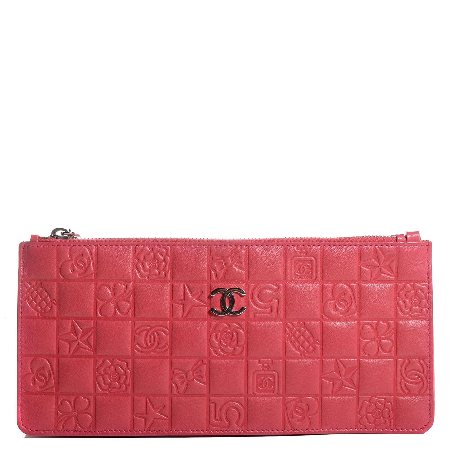 Lambskin Precious Symbols Pochette Coral