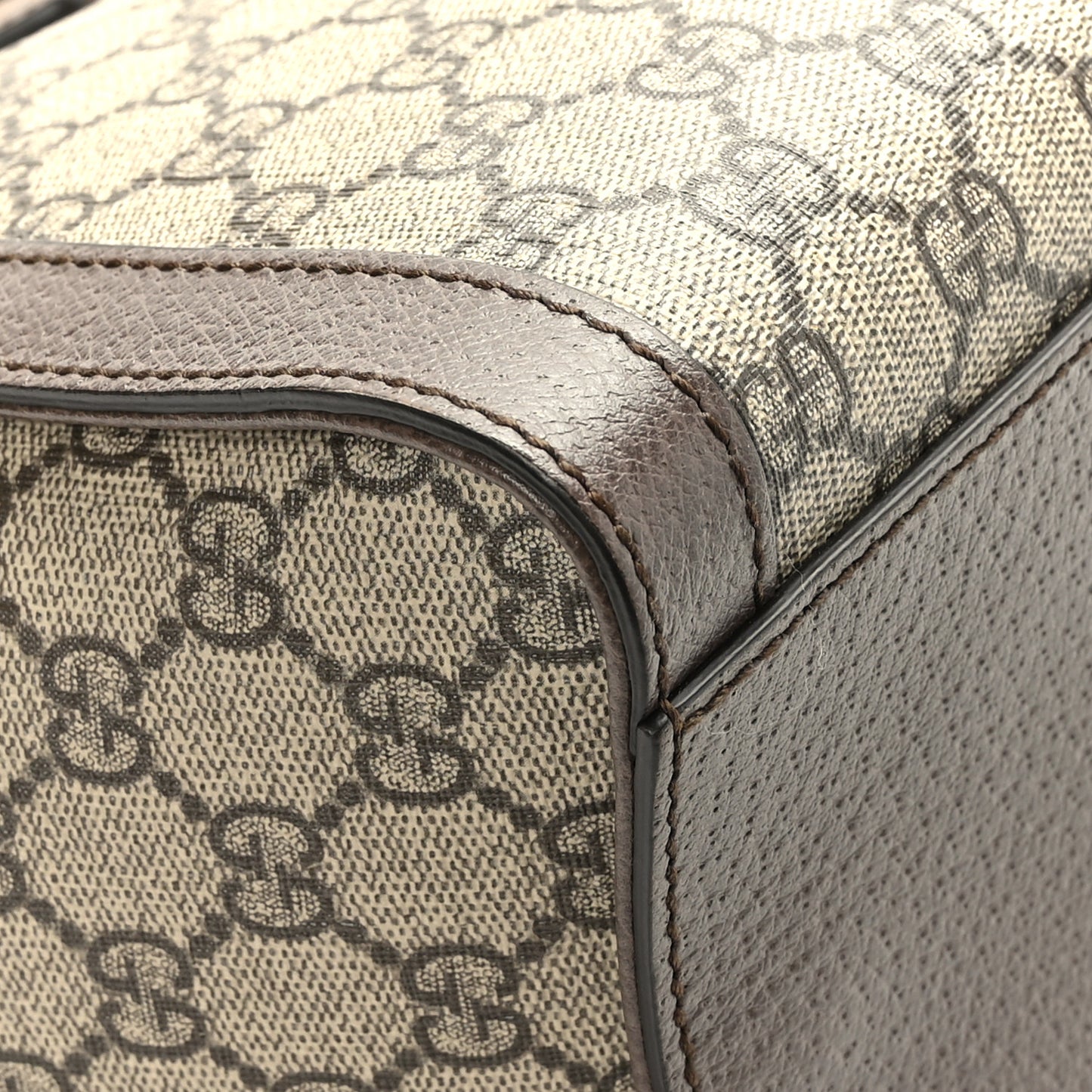 GG Supreme Monogram Web Medium Ophidia Tote Bag Brown