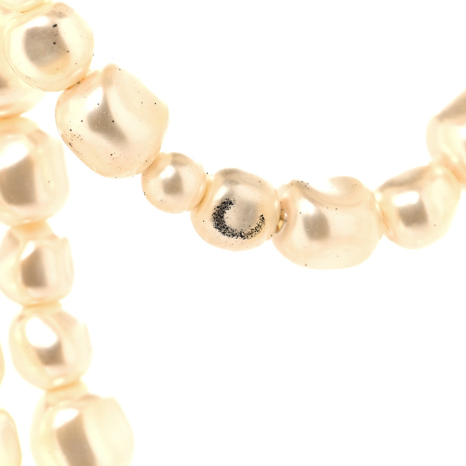 Chanel Graduated Pearl Crystal CC Multi Strand Necklace Gold 6 of 8