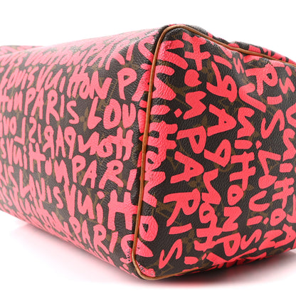 Louis Vuitton Monogram Graffiti Speedy 30 Fuchsia 9 of 9