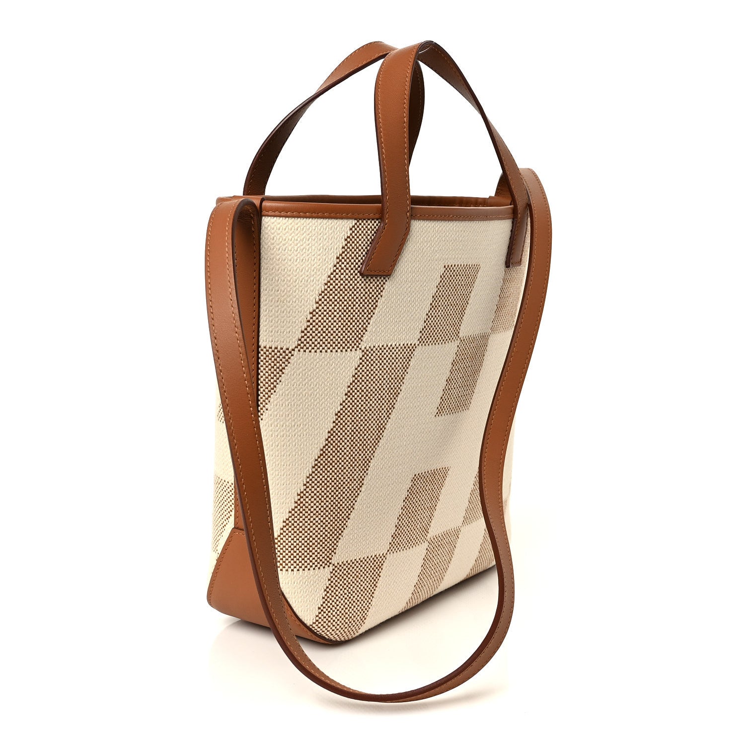 Hermes Swift Toile H Cabas H En Biais 27 Ecru Naturel Gold 3 of 10