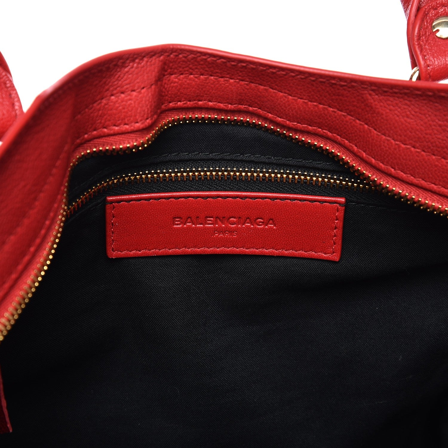 Balenciaga Chevre Gold Metallic Edge Hardware City Rouge Grenade 7 of 11