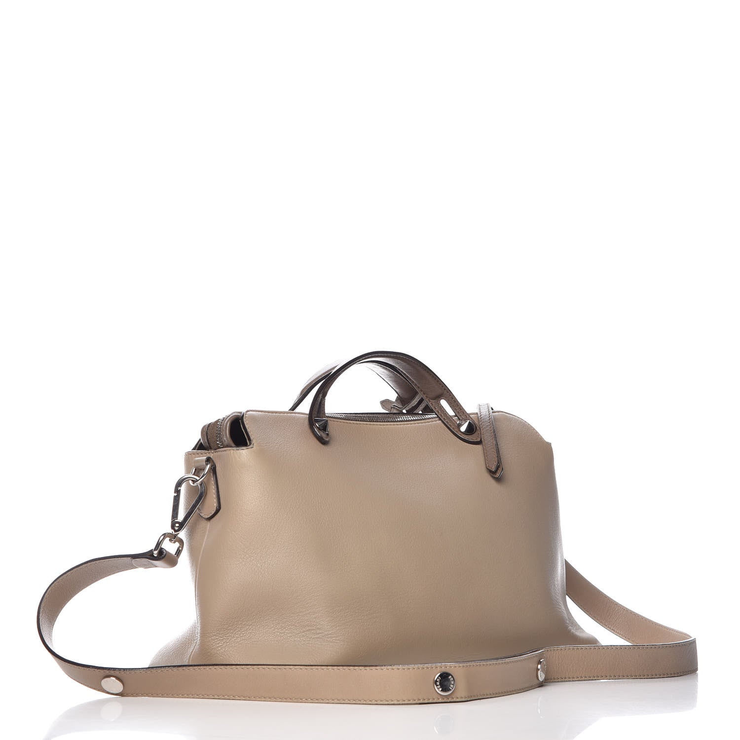 Fendi Vitello Dolce Large By The Way Boston Bag Tortora Seppia 3 of 11