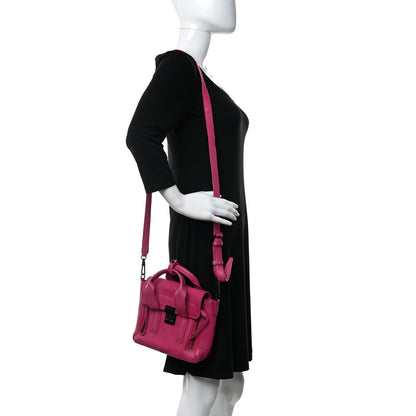 3.1 Phillip Lim Textured Calfskin Mini Pashli Satchel Magenta 2 of 12