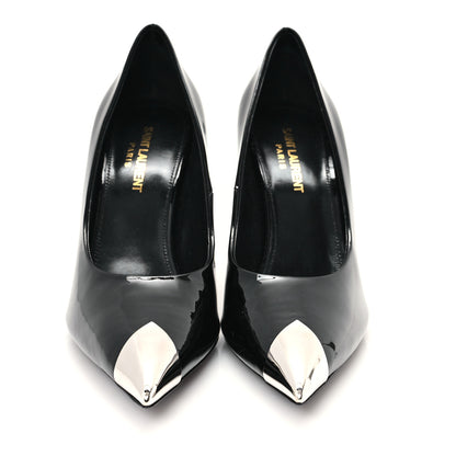Saint Laurent Vernice Patent Maike Dream 90 Pumps 37.5 Black 3 of 9