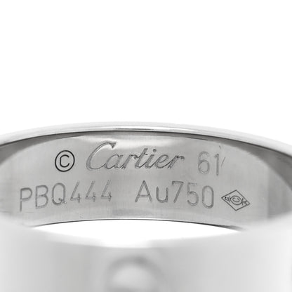 Cartier 18K White Gold 5.5mm LOVE Ring 61 9.5 4 of 5