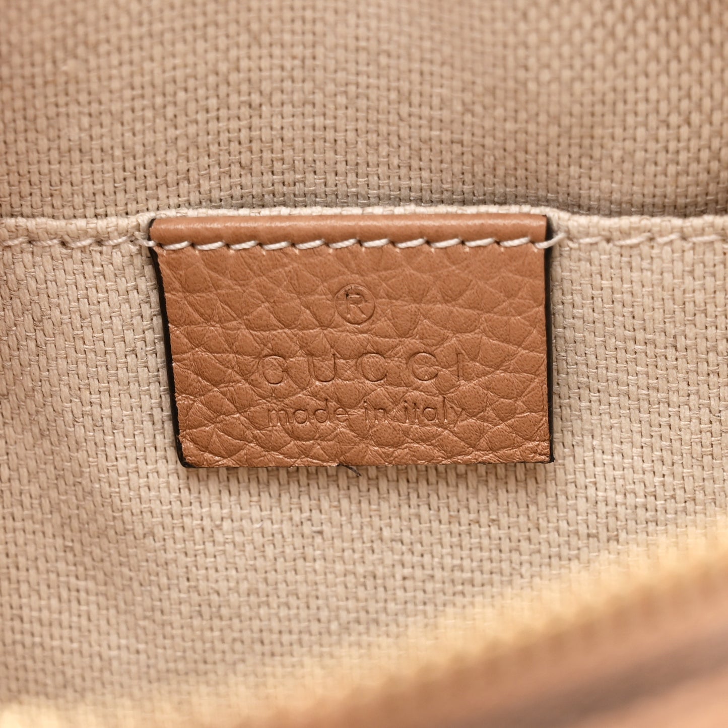 Pebbled Calfskin Small Soho Disco Bag Camelia