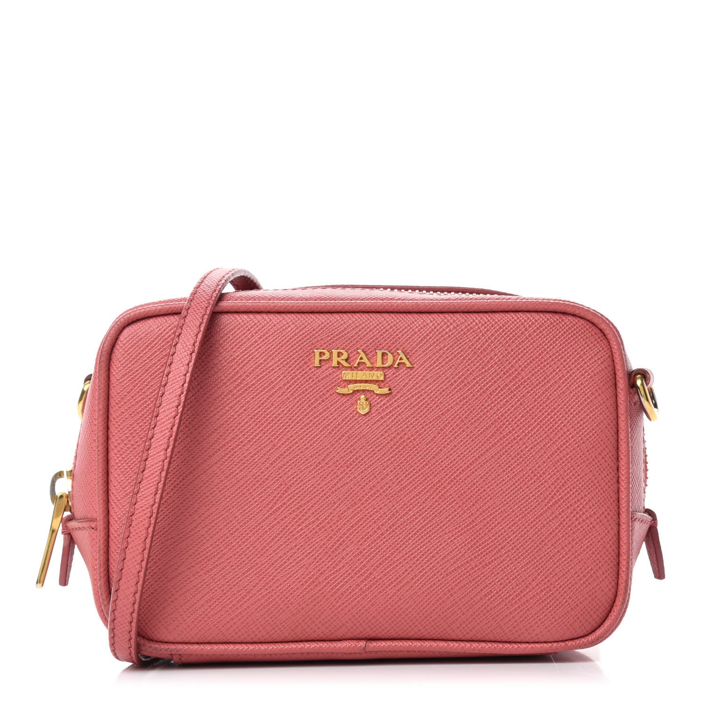 Saffiano Lux Mini Camera Crossbody Bag Bruyere
