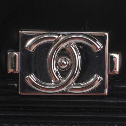 Chanel Glazed Calfskin Boy Wallet On Chain WOC Black 5 of 9
