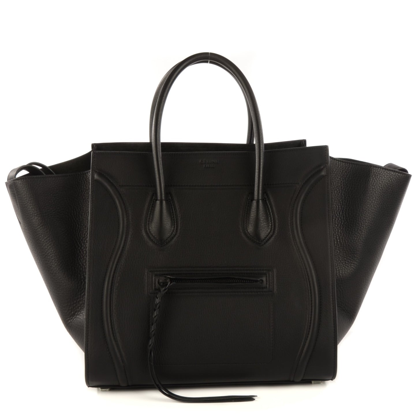 Supple Calfskin Medium Phantom Luggage Black