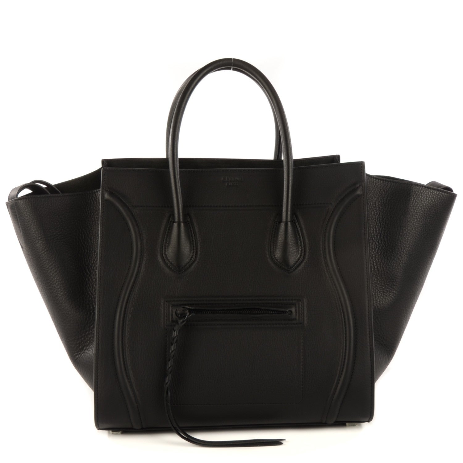 Celine Supple Calfskin Medium Phantom Luggage Black 1 of 9