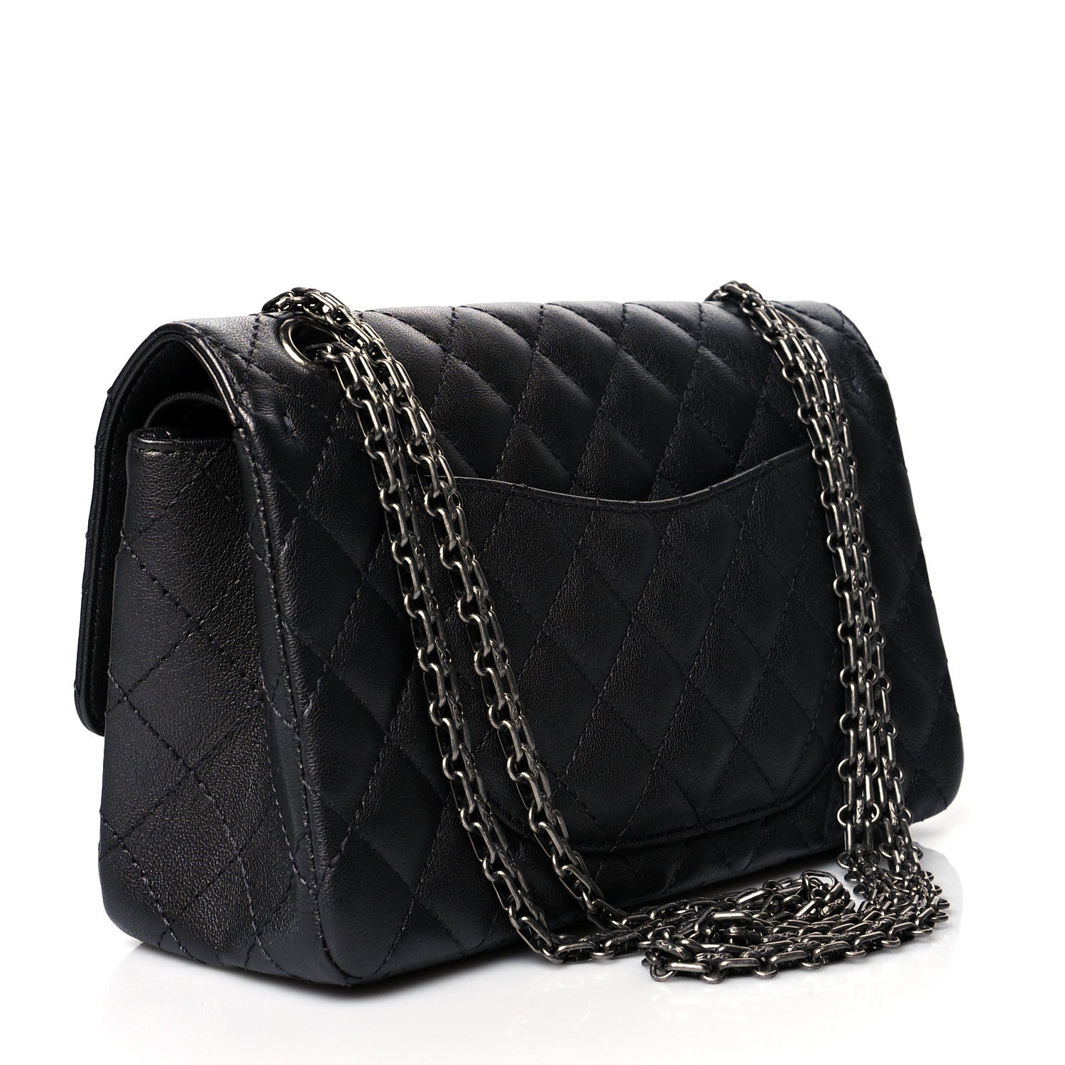Chanel Metallic Sheepskin Quilted 2.55 Reissue 225 Flap Black 3 of 10