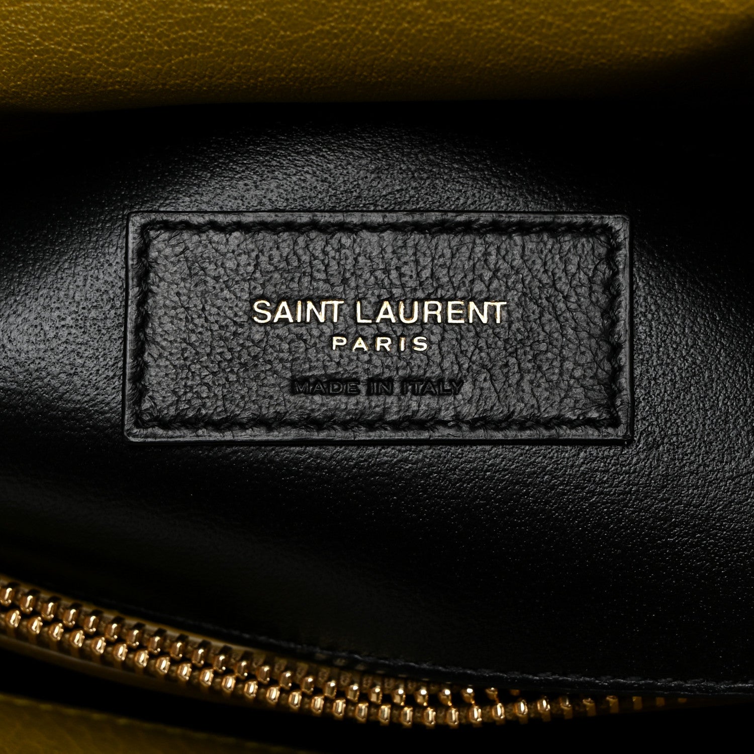 Saint Laurent Sheepskin Matelasse Chevron Monogram Medium College Bag Olive 7 of 12