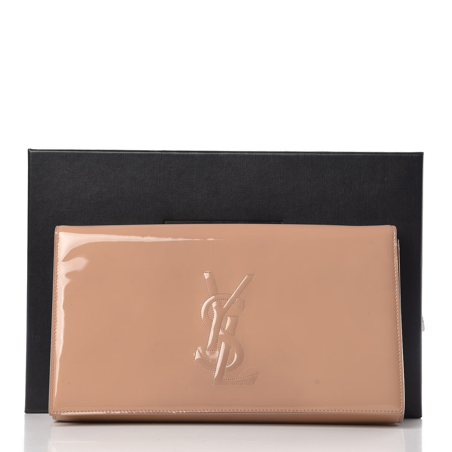 Patent Calfskin Monogram Large Belle De Jour Clutch Chair