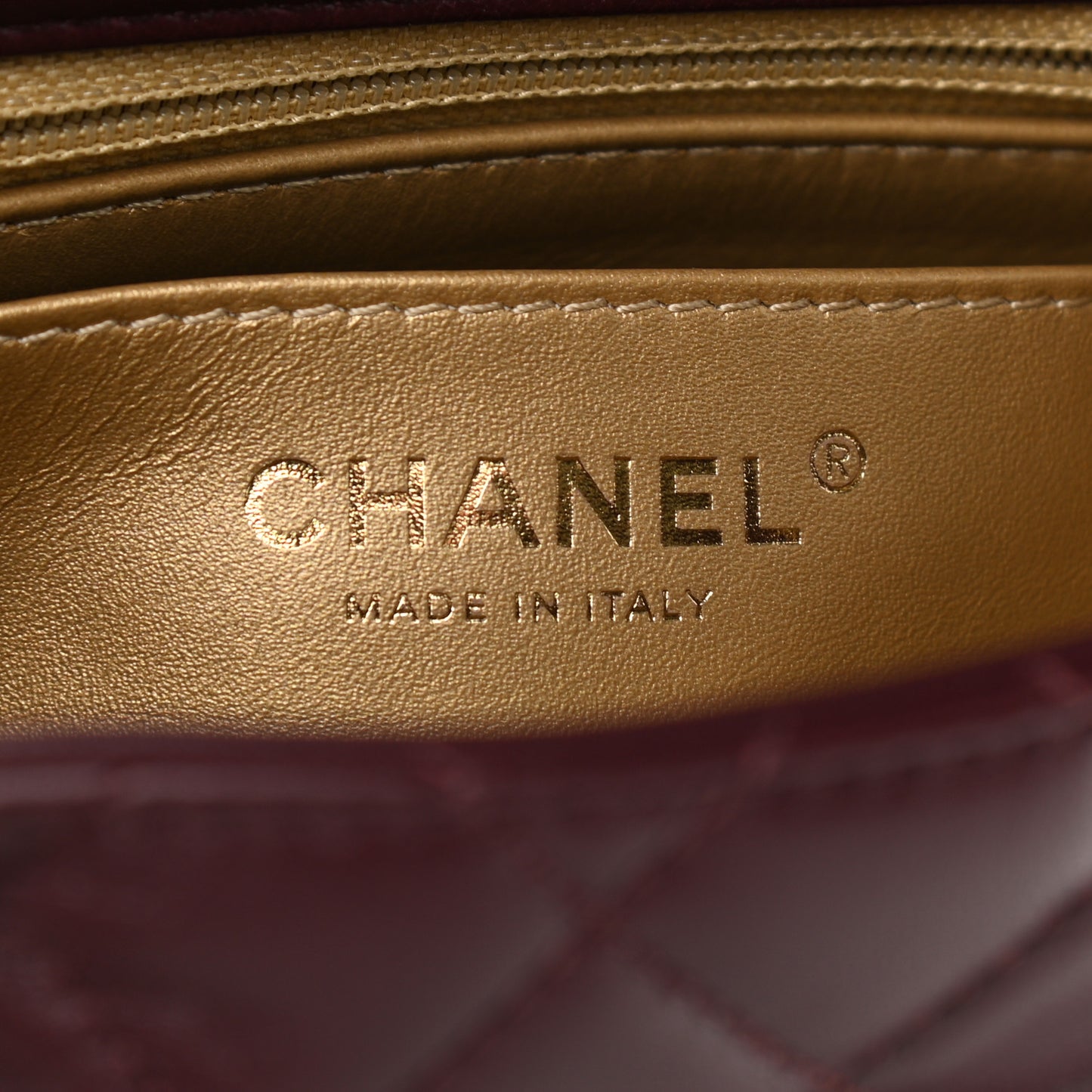 Lambskin Quilted Mini Pearl Crush Flap Burgundy