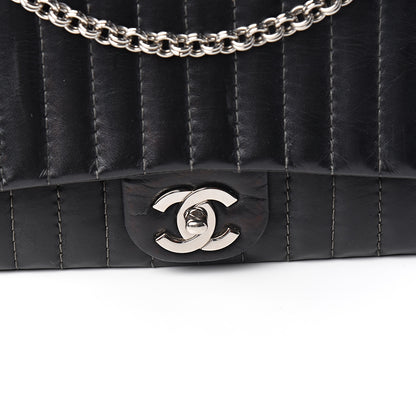 Chanel Lambskin Vertical Quilted Medium Single Flap Black 9 of 9