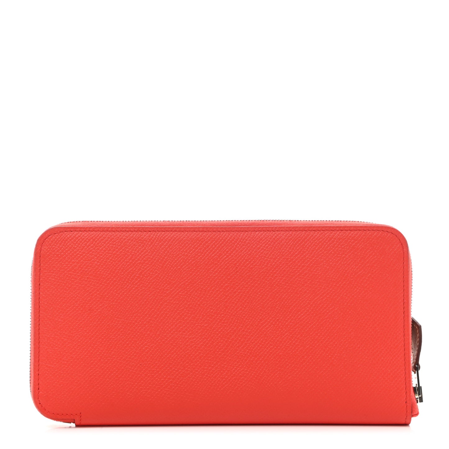 Epsom Silk'in Wallet Orange Poppy Bleu Saint Cyr