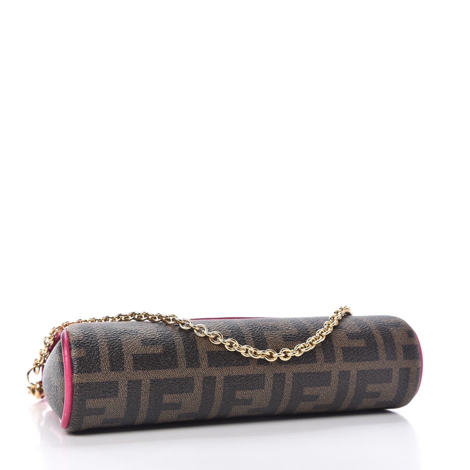 Fendi Zucca Spalmati Vitello Elite Flap Crossbody Bag Tobacco Ciclamino 4 of 10