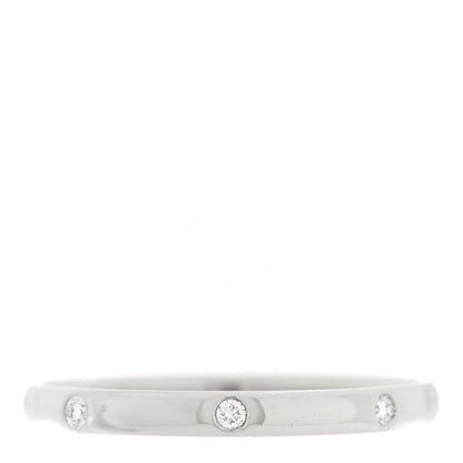 Van Cleef & Arpels Platinum Diamond Tendrement Etoiles Wedding Band Ring 65 11 1 of 4