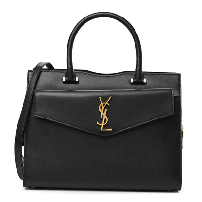 Saint Laurent Grain De Poudre Medium Uptown Tote Black 1 of 9