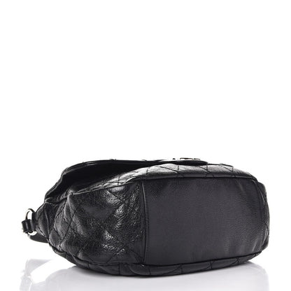 Chanel Glazed Calfskin Stitched XL On The Road Flap Black 4 of 7