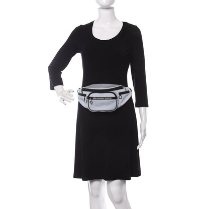 Alexander Wang Nylon Logo Printed Attica Belt Bag Reflective Silver 2 of 9