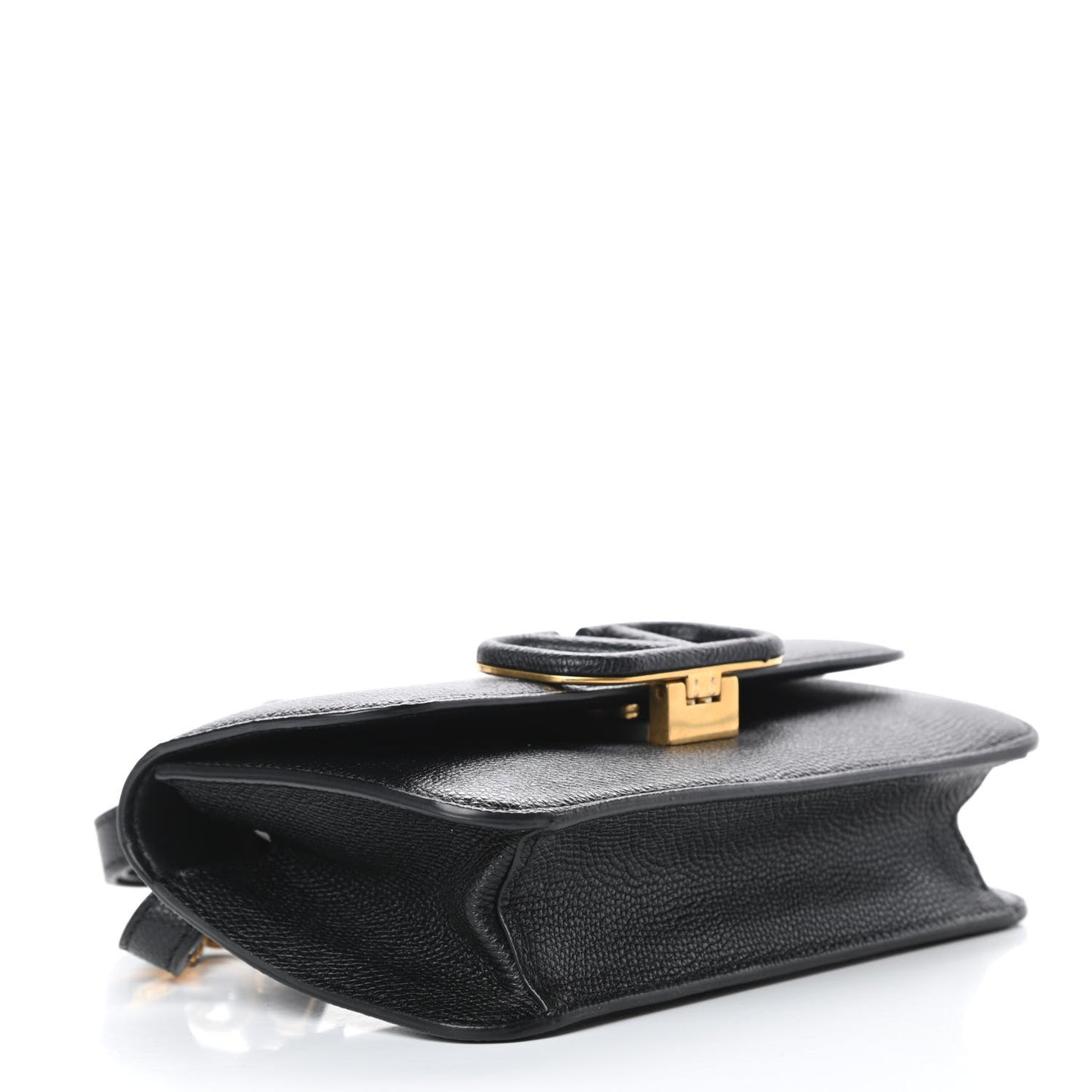 Grained Calfskin VSling Belt Bag Black
