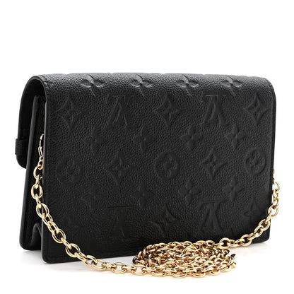 Louis Vuitton Empreinte Vavin Chain Wallet Black 3 of 9