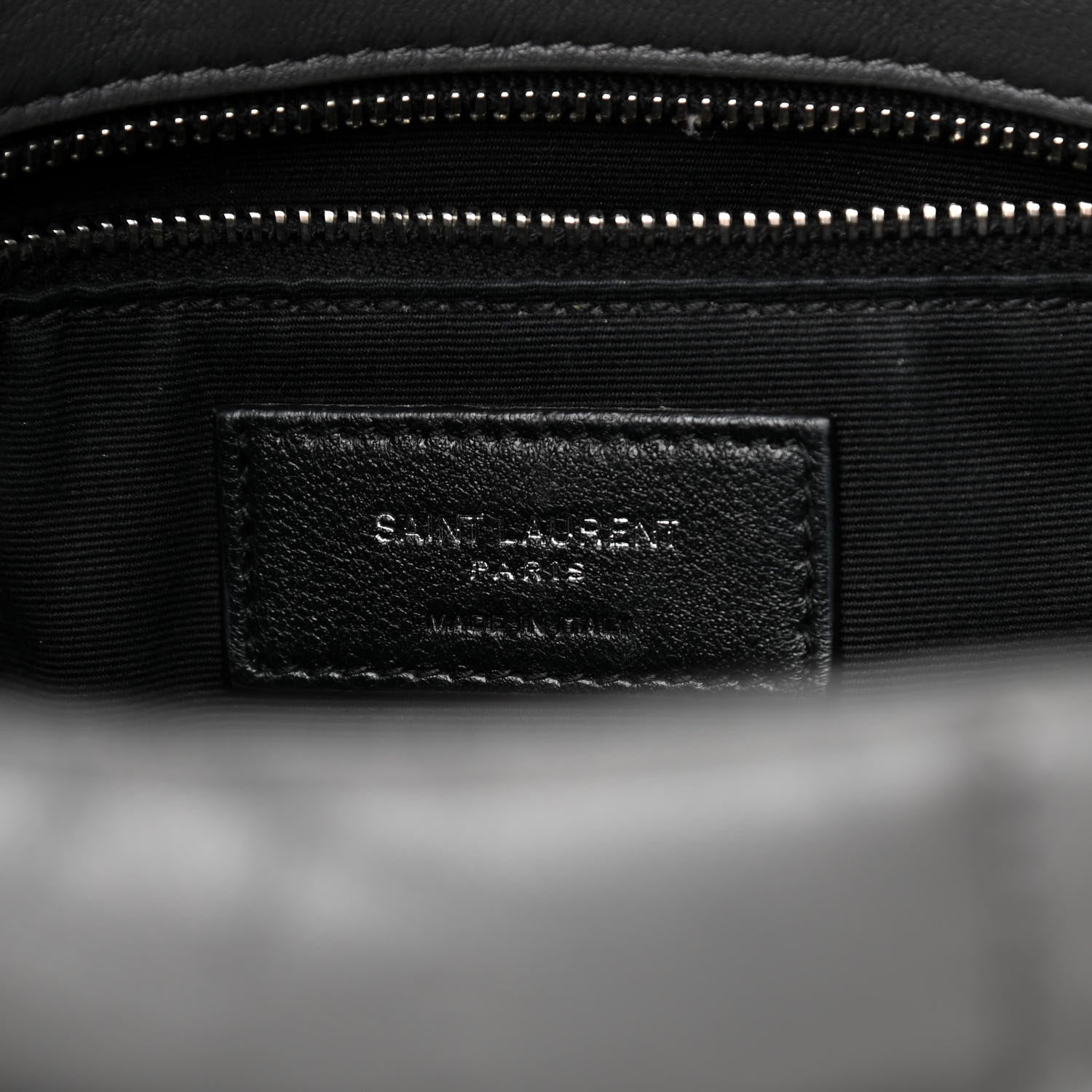 Saint Laurent Calfskin Quilted Medium Loulou Puffer Monogram Chain Satchel Storm 7 of 12