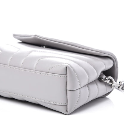 Saint Laurent Calfskin Y Quilted Monogram Toy Loulou Satchel Granite 6 of 10