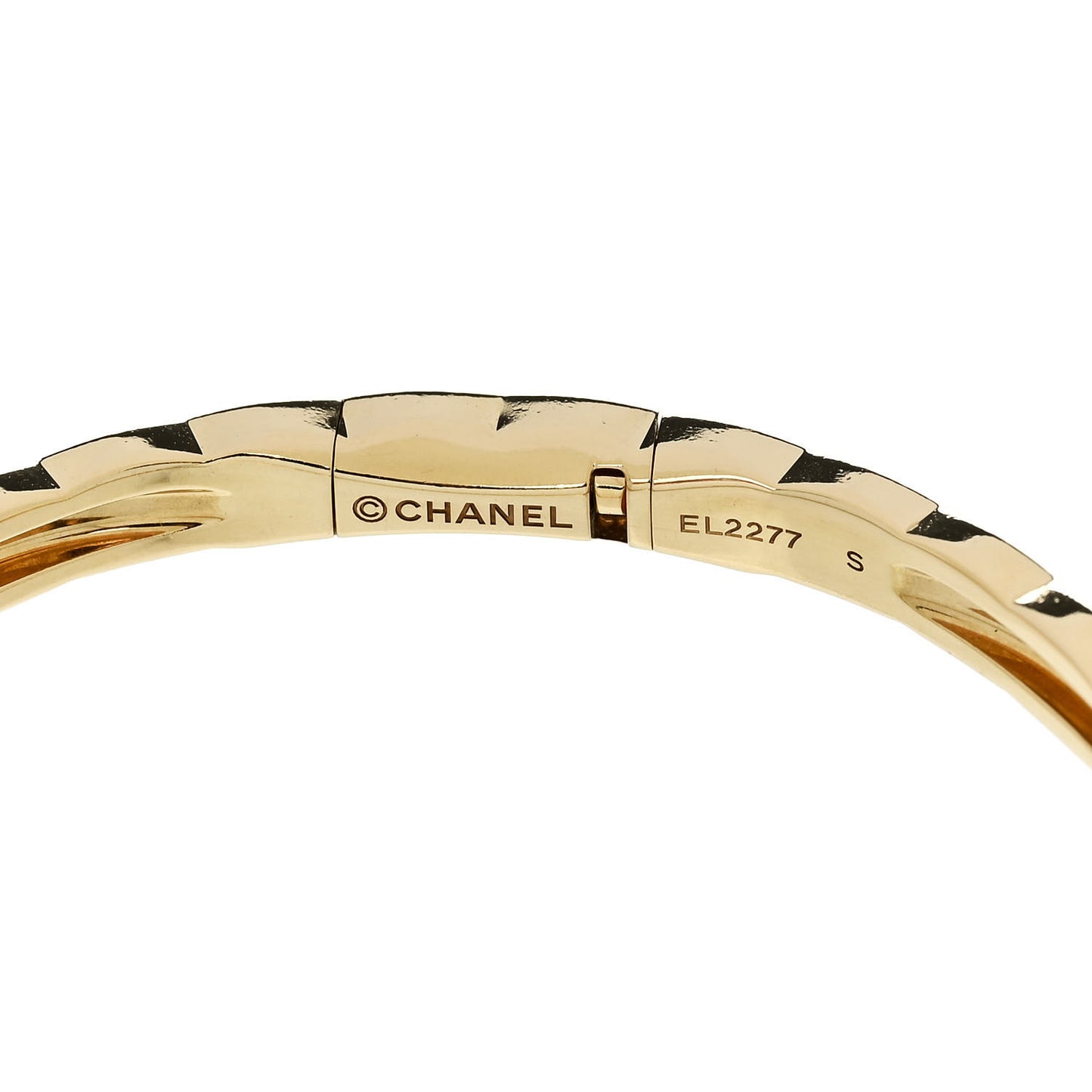 18K Yellow Gold Mini Coco Crush Bangle Bracelet S