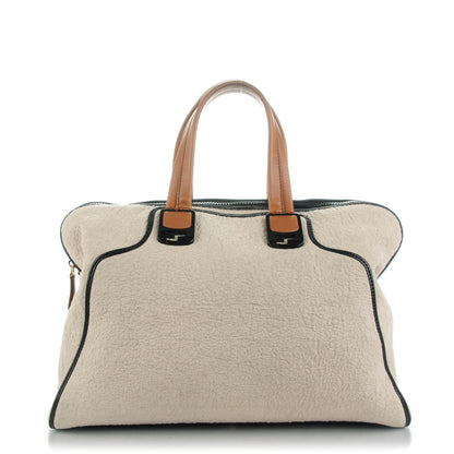 Fendi Tessuto Matelasse Chameleon Tote Ecru Black 1 of 7