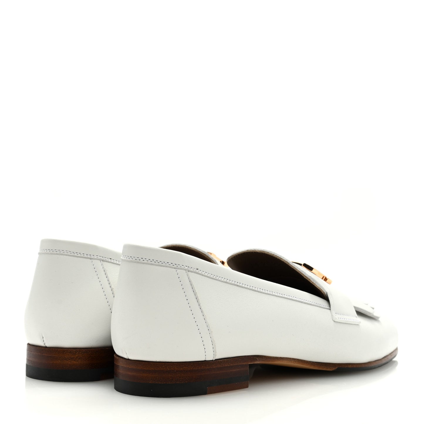 Calfskin Womens Royal Loafers 38 White