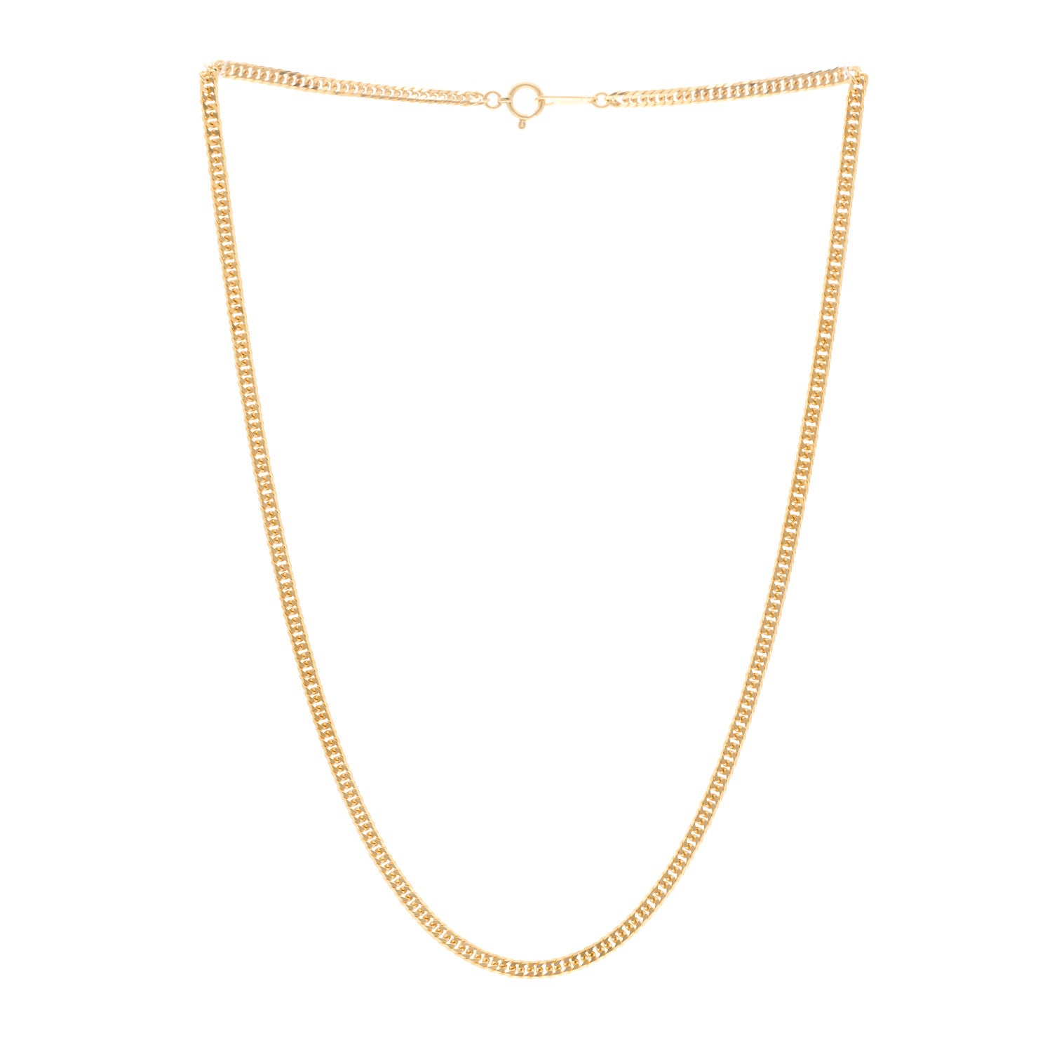 Parker & West by FASHIONPHILE 18K Yellow Gold Curb Chain Necklace 15.75" 3 of 5
