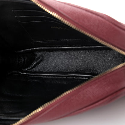 Saint Laurent Grain De Poudre Matelasse Monogram Mini Lou Camera Bag Opyum Red 4 of 4