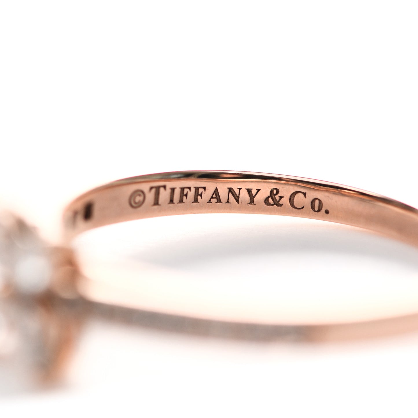 18K Rose Gold Diamond Victoria Ring 54 6.75