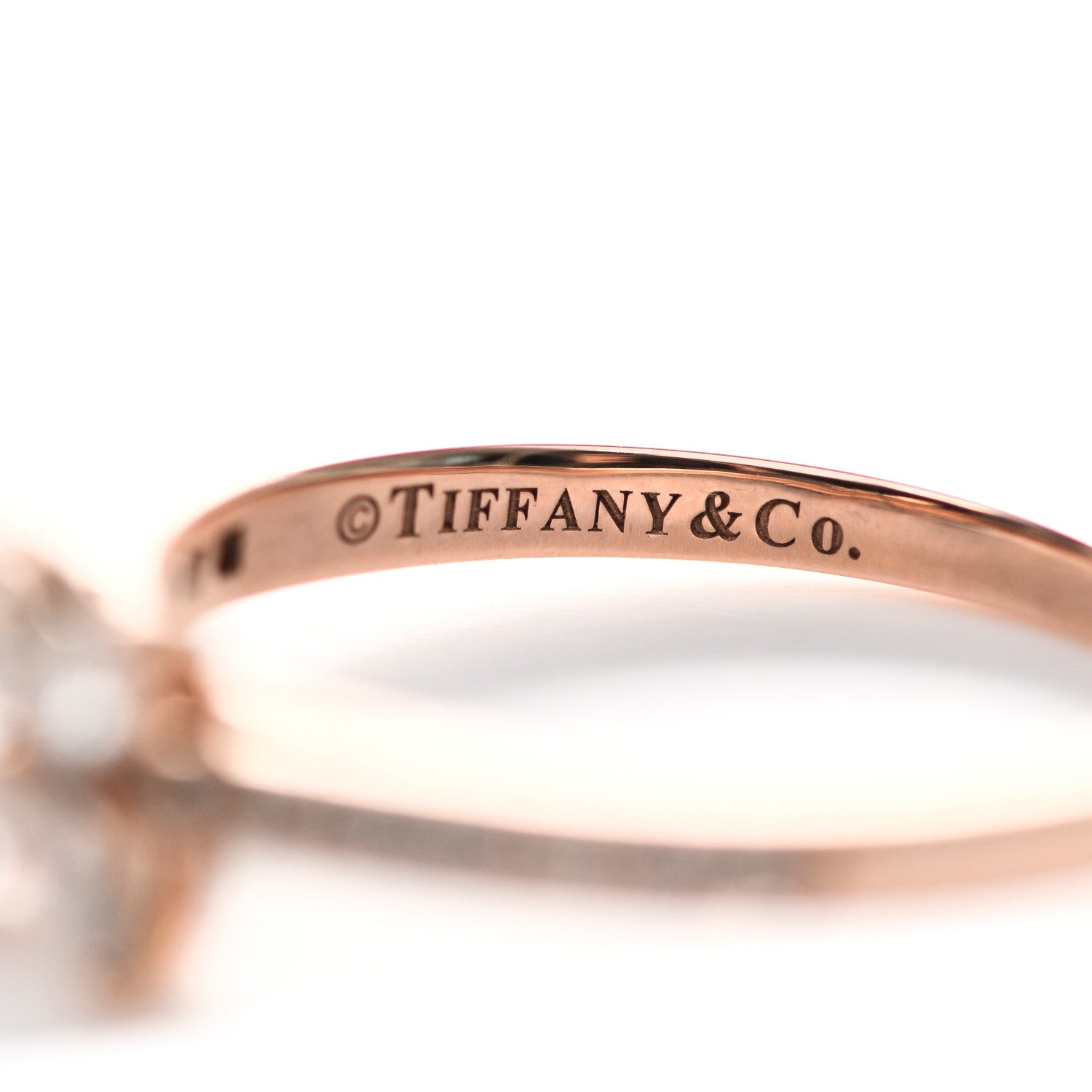 Tiffany 18K Rose Gold Diamond Victoria Ring 54 6.75 5 of 7